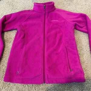 Columbia Girls Full Zip Fleece Jacket in fuchsia Size 14-16